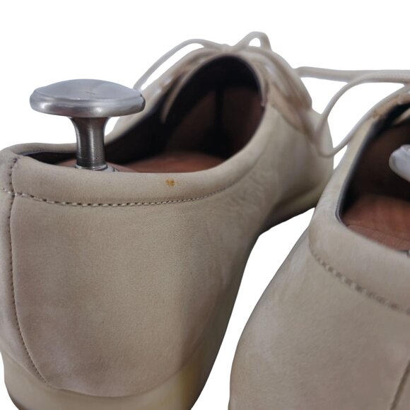 Vintage Salvatore Ferragamo Sneakers Men 11 Beige Tan Leather Suede Casual Shoes main image 4
